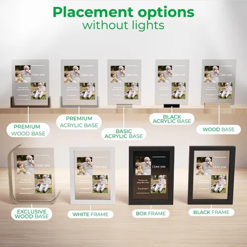 Vista 5 de EGD Placa acrílica personalizada de regalo para papá y mamá Regalos únicos para él con sus fotos favoritas Regalos personalizables para abuelos