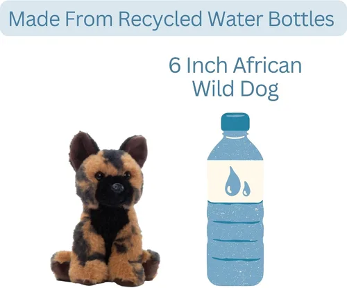 Vista 10 de The Petting Zoo Peluche de perro salvaje africano, regalos para niños, animales salvajes del zoológico Onez Babiez, juguete de peluche de perro