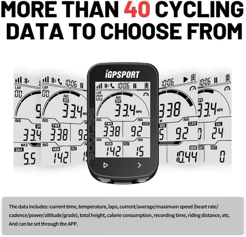 Vista 7 de Computadora de bicicleta GPS inalámbrico, velocímetro de bicicleta con retroiluminación automática de pantalla enorme de 2.6 pulgadas, computadora