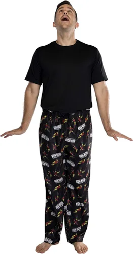 Vista 3 de Marvel Iron Man - Pantalones de pijama retro con estampado de cómic para hombre
