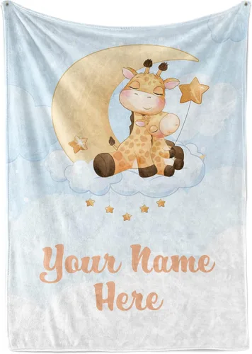 Vista 7 de Mantas de bebé personalizadas con nombre Manta de oso personalizada para bebés niñas y niños Manta unisex de forro polar suave y cálida Minky