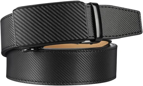 Vista 2 de Lavemi - Cinturón de cuero con hebilla automática, con elegante caja de regalo
