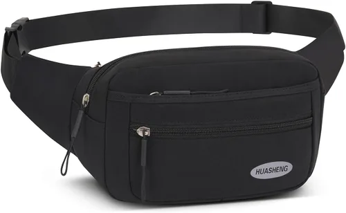 Vista 11 de Ausion - Cangurera con bolsillos con cremallera, cinturón ajustable para entrenamiento, de vacaciones, senderismo, correr, para iPhone 11 Pro Xs Max