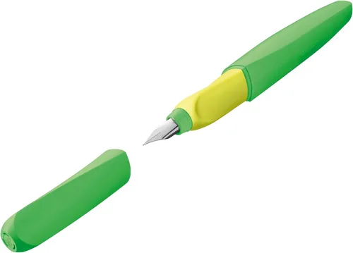 Vista 8 de Pelikan Pluma estilográfica Twist 946806 con 1 cartucho de tinta, punta media, color negro, en caja