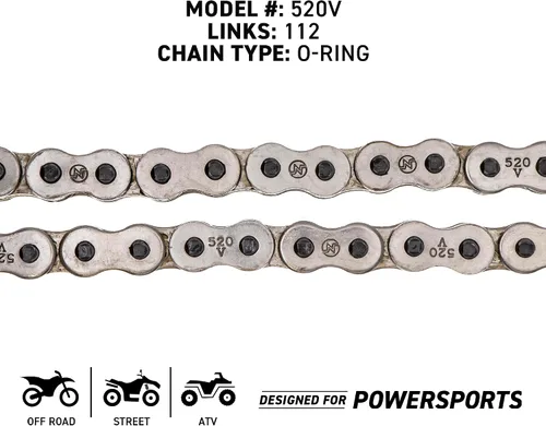Vista 2 de NICHE Combo de cadena de piñón de transmisión para BMW F650GS Dakar G650GS Serato F650 delantero 16 trasero 47 dientes 520V junta tórica 112 enlaces