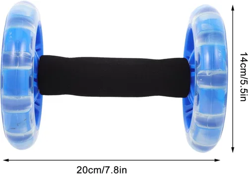 Vista 3 de POPETPOP Rodillo de rueda abdominal: Rodillo de rueda abdominal, rodillo de ejercicio, equipo de ejercicio de núcleo abdominal para gimnasio en casa