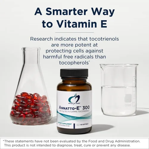 Vista 4 de Designs for Health Annatto-E 150mg Tocotrienoles - Suplemento complejo de vitamina E DeltaGold con tocotrienoles Delta + Gamma - Cardiovascular