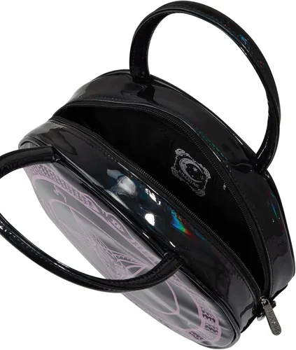 Vista 2 de Killstar Baby Baphomet Pentagram holográfico punk gótico Rave bolso, Negro Rosa