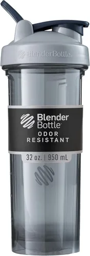 Vista 8 de BlenderBottle - Botella agitadora Pro Series ideal para batidos de proteínas y preentrenamiento, 32 onzas, color negro