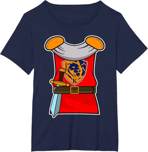 Vista 10 de Disfraz medieval de caballero de Halloween para adultos y niños, Negro, S