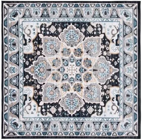 Vista 35 de SAFAVIEH Riviera Collection - Alfombra lavable de 2 pies 2 pulgadas x 9 pies, beige y carbón, antideslizante y fácil de limpiar, ideal para sala