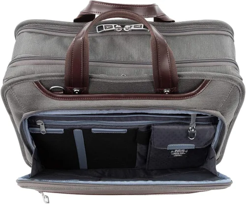 Vista 6 de Travelpro Platinum Elite - Maletín de negocios expandible de 16 pulgadas, Gris Vintage, 16 - pulgadas, Platinum Elite - Maletín de negocios