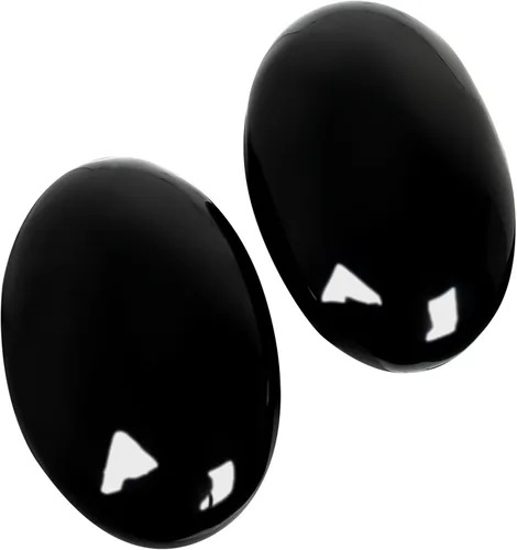 Vista 12 de Piedra de palma de turmalina negra, 2 piedras energéticas de bolsillo de turmalina negra, piedra de preocupación de cristal curativo suave Turmalina