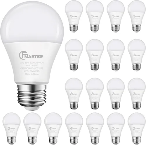 Vista 8 de Bombilla LED A19, bombillas LED equivalentes a 100 W, bombillas de luz diurna de 5000 K, 1500 lúmenes, bombilla de base estándar E26, bombillas