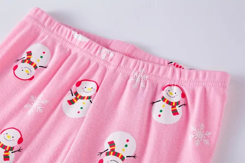 Vista 6 de Akyzic Pijamas de Navidad para niños, 100% algodón, de manga larga, juego de pijamas a juego para niños y niñas, pijamas de Navidad para niños
