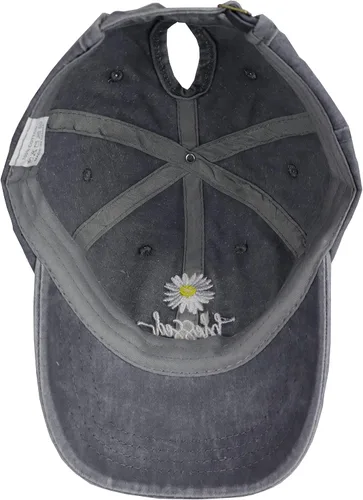 Vista 5 de MANMESH HATT Daisy Blessed - Sombreros de cola de caballo gorra de béisbol bordada con moño alto desordenado para mujer