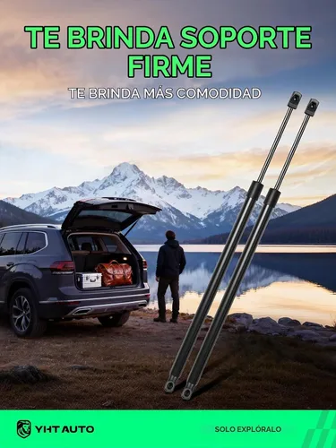 Vista 2 de YHTAUTO Juego de 2 puntales de soporte de elevación de escotilla trasera de repuesto para Jeep Cherokee 2014-2019, excepto puerta de elevación