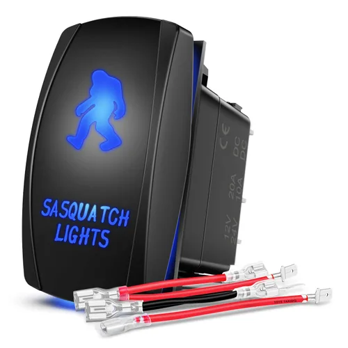 Vista 5 de Nilight Interruptor basculante de barra de luz de techo, interruptor de barra de luz LED, interruptor de barra de luz LED de 5 pines, interruptor