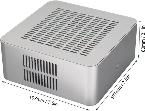 Vista 7 de Mini estuche ITX, caja de escritorio resistente y duradera buena disipación de calor para computadoras de hotel para terminales de autoservicio