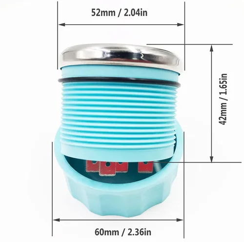 Vista 3 de 52mm (2") Universal Voltímetro Puntero Voltaje 12V 8-16V con Retroiluminación Roja para Barco Marino, Yate, Auto, Motor