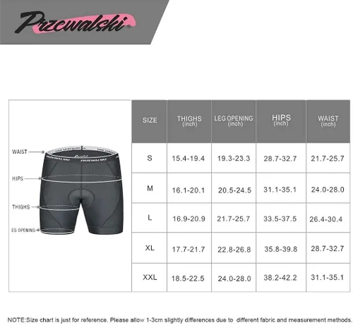 Vista 7 de Ropa interior de ciclismo para hombre, pantalones cortos acolchados 4D con acolchado MTB Liner Biking Underpants