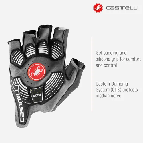 Vista 3 de CASTELLI Guantes Rosso Corsa Pro V para hombre para ciclismo de carretera y grava l