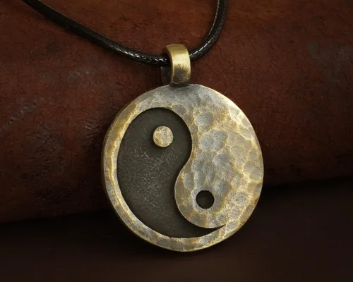 Vista 55 de Collar Yin Yang para hombre, joyería colgante de alta calidad de aspecto antiguo, regalos de Yin Yang, joyería vikinga para hombres