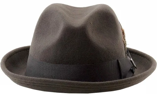 Vista 2 de Stacy Adams Sombrero de Fedora de fieltro de lana para hombre