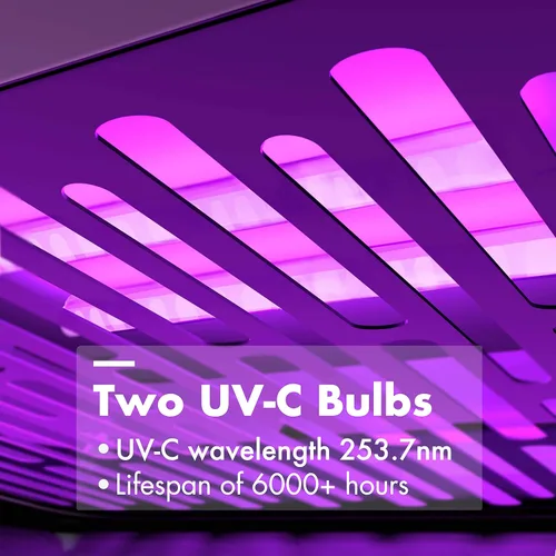 Vista 2 de Papablic Desinfectante de luz UV 4 en 1 Esterilizador UV y secadora Pro Caja de esterilizador UV con lámparas UV-C dobles para bebés y toda