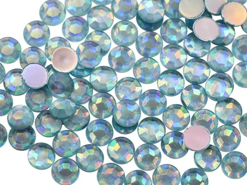 Vista 15 de Allstarco 500 unidades de diamantes de imitación acrílicos acrílicos SS40 Blue Aqua Lite de 0.315 pulgadas (0.315 in), QR120 para hacer joyas