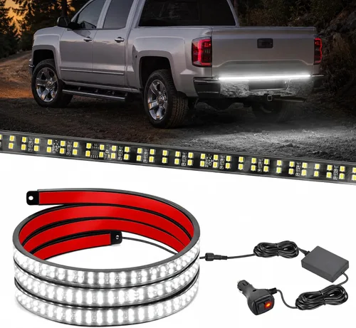 Vista 15 de Nilight - Tira de luz LED para plataforma trasera de 30 pulgadas de UTV, 204 LED, luces de freno ámbar, luces intermitentes rojas, compatible