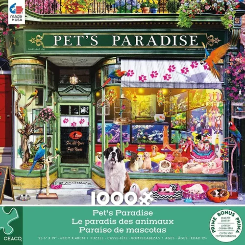 Vista 3 de Ceaco - Shop Windows - Pet's Paradise - Rompecabezas de 1000 piezas