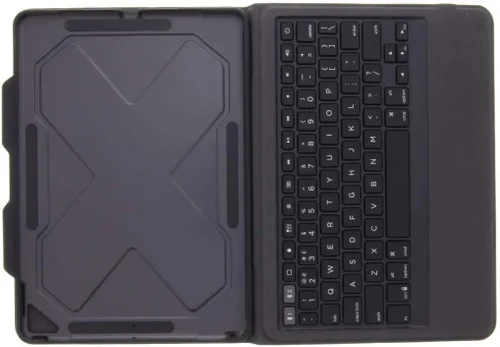 Vista 4 de ZAGG funda rígida con retroiluminación de 7 colores y teclado Bluetooth para Apple iPad Pro 10.5 2017 - Color negro