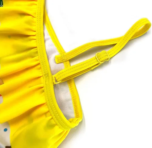 Vista 5 de SHEKINI Conjunto de bikini de un hombro para niña, traje de baño floral de dos piezas