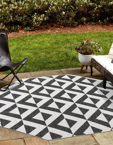 Vista 41 de Unique Loom Jill Zarin Outdoor Collection - Alfombra rectangular (2 pies 2 pulgadas x 3 pies 1 pulgadas, rectangular, beige y marrón)