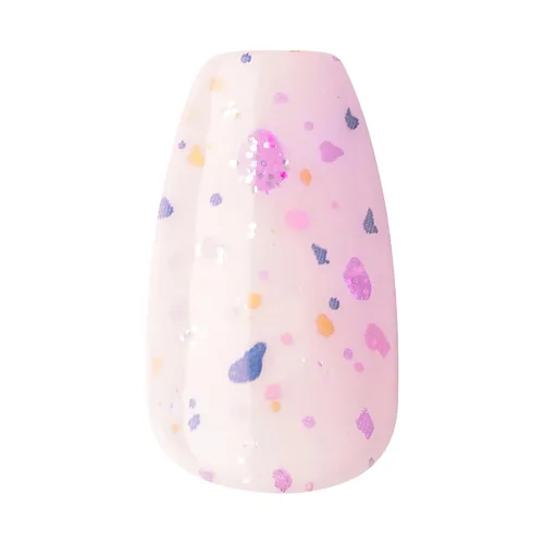 Vista 7 de Uñas postizas sin pegamento KISS imPRESS, diseño "All I Want" Púrpura y Blanco