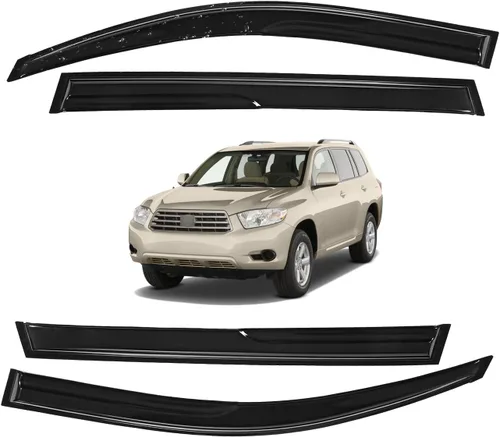 Vista 136 de Viseras para ventanas para Mazda 3 Sedán 4 puertas 2004 2005 2006 2007 2008 2009 estilo JDM Mugen, deflector de viento, protector solar y de lluvia