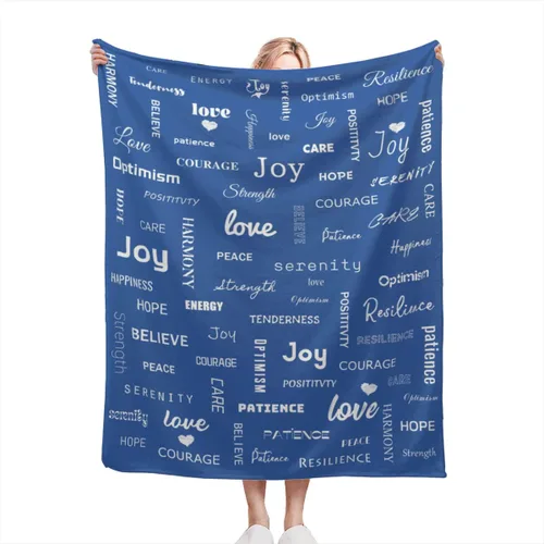 Vista 29 de Manta curativa, manta de regalo para mujeres y hombres, cálido regalo inspirador, manta de forro polar suave con energía positiva, comodidad, amor