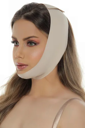 Vista 2 de Cinturón reductor facial de doble mentón para la cara, compresión lipo, envoltura facial después de la cirugía, adelgazante y tonificante máscara