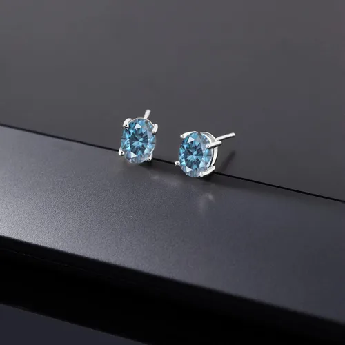 Vista 299 de Gem Stone King Aretes de oro de 14 quilates con piedra natal ovalada de 0.315 x 0.236 in Aretes de oro para mujer