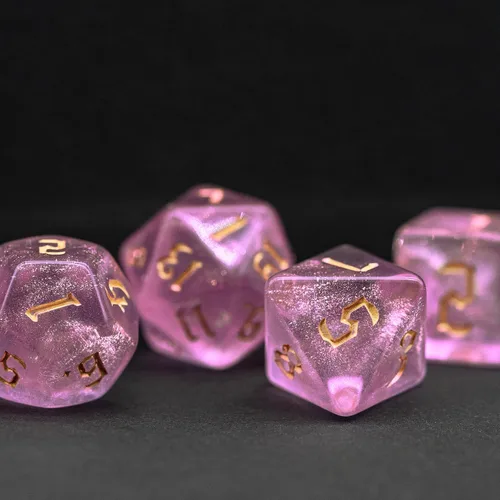 Vista 4 de Juego de 10 dados poliédricos DND (70 piezas) con 2 bolsas de cuero, juego de dados D&D para Calabozos y Dragones, juegos de mesa RPG