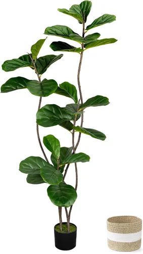 Vista 13 de Árbol de olivo artificial de 5.5 pies de planta decorativa