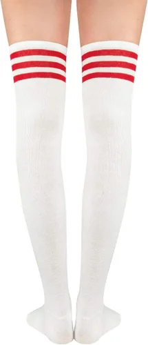 Vista 4 de Century Star Women's Casual Athlete Striped Over Knee Thin Thigh High Tights Long Stocking Socks