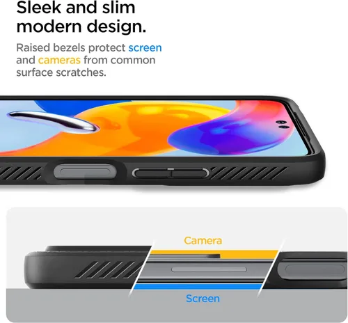 Vista 4 de Spigen Liquid Air - Funda diseñada para Redmi Note 11 Pro (Liquid Air), color negro mate