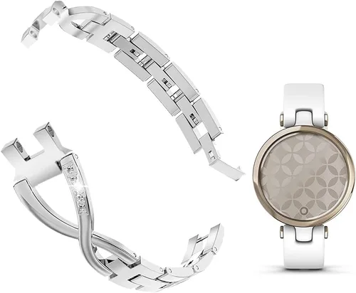 Vista 6 de C2D JOY Correas de acero inoxidable compatibles con Garmin Lily/Lily 2 (activo) Smartwatch Correa de repuesto para mujer, pulsera elegante