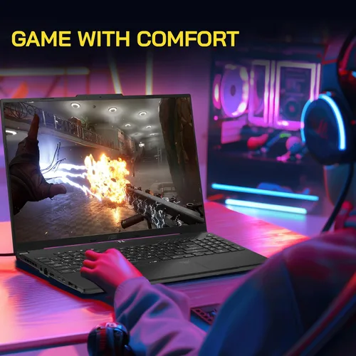 Vista 9 de asus TUF A16 - Laptop para juegos FHD de 16 pulgadas y 165 Hz, AMD Ryzen 7-7735HS, gráficos Radeon RX7600S V8G, RAM DDR5 de 32 GB, SSD PCIe de 1 TB