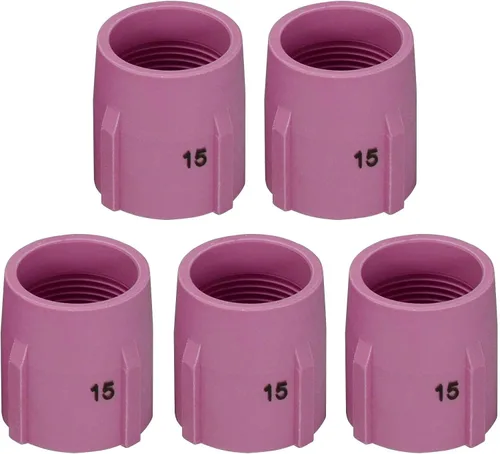 Vista 7 de RIVERWELD TIG - Boquilla de alúmina con lente de gas, vasos de cerámica Jumbo de gran diámetro 53N87 12# 3/4 pulgadas 53N88 5/8 pulgadas #10 53N89
