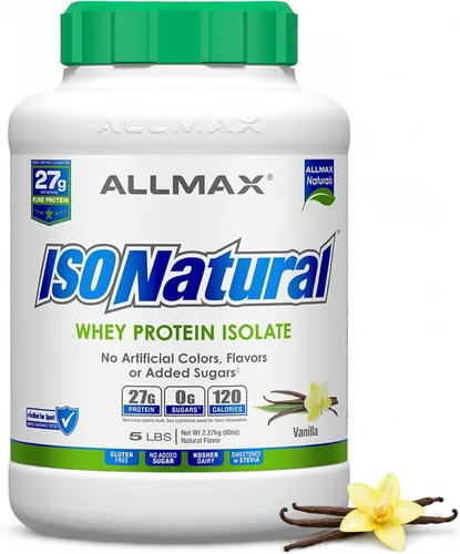 Vista 10 de ALLMAX ISONATURAL - Polvo aislado de proteína de suero de leche, 0.95 oz de proteína por cucharada, sin azúcar, cero grasa, 99% sin lactosa, sin