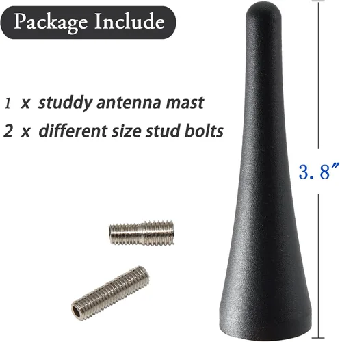 Vista 7 de Anina Mástil de antena de reemplazo de 3.8 pulgadas para Ford Mustang 2010-2014, Ford Transit 2013-2023, Lincoln MKZ 2013-2019, radio AM/FM, antena