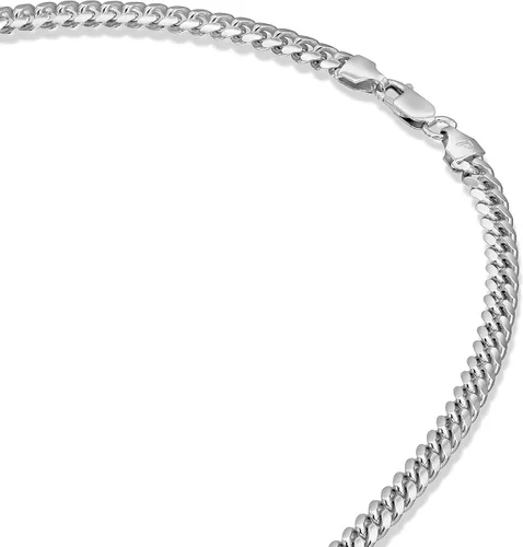 Vista 4 de PAVOI Italian Solid 925 Sterling Silver, 22K Gold Plated Chain Necklaces Snake, Square Box, Cable, Super Flex Curb, Miami Cuban and Rope